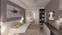 Balkon Dizayni Bilan Uzun Yotoq Xonasi