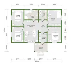 Photo of a house 10 by 10, one-story photo with three bedrooms