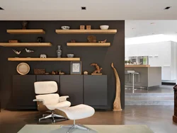 Wall Shelves In The Living Room Interior