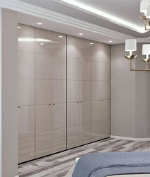 Bedroom wardrobes with hinged photos inside