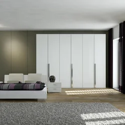 Bedroom wardrobes with hinged photos inside