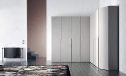 Bedroom wardrobes with hinged photos inside