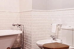 Tiles with border in the bathroom photo