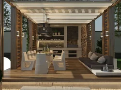 Summer kitchen terrace design