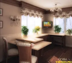 Kitchen Design In A House With Two Windows On One Wall
