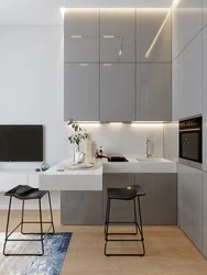 Kitchen interior design small wall