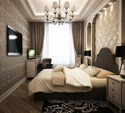 Design of a bedroom 15 sq m in a modern style