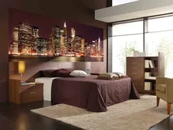 Bedroom style with photo wallpaper