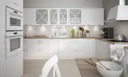 Light appliances in the kitchen interior photo