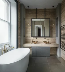 Bath concrete wood photo