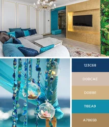 What colors go with aqua in a bedroom interior