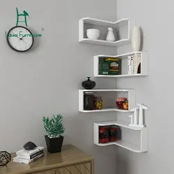 Mətbəx interyerində künc rəfləri