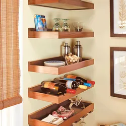 Corner Shelves In The Kitchen Interior