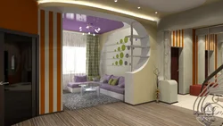 Alçıpan Arakəsmə Ilə Qonaq Otağı Dizaynı