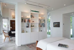 Living room design with plasterboard partition