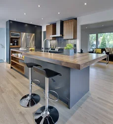 Single island kitchen design