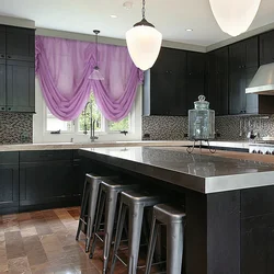 Gray kitchen which curtains to choose photo