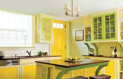 Combination of wall colors in the kitchen interior