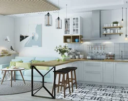 Modern scandinavian kitchen interior