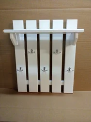 DIY wooden hanger for the hallway photo made from wood