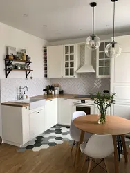 Скандынаўскі дызайн кватэры кухня