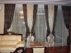 Photo Of Curtains Living Room Double Windows