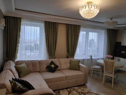 Photo of curtains living room double windows