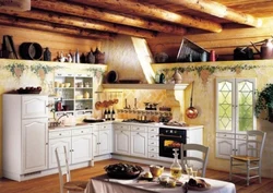 Photo kitchen design in a country house photo