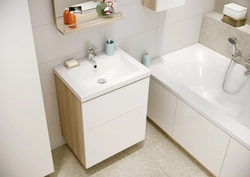 Bathroom interior hanging sink