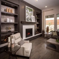 Living room design with two doors on different walls