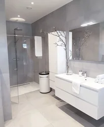 Bath Design With Gray Furniture
