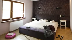 What wallpaper to choose for a bedroom with brown furniture photo