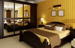 What wallpaper to choose for a bedroom with brown furniture photo