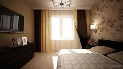 What wallpaper to choose for a bedroom with brown furniture photo
