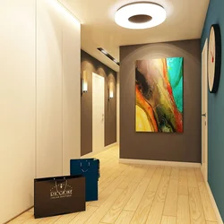 Paintings in the interior of the hallway in a modern style