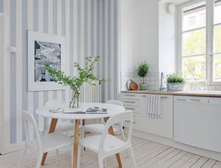 White kitchen what wallpaper goes with photo