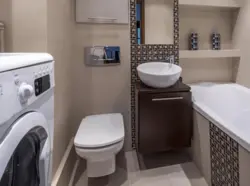 Tualet Və Paltaryuyan Maşın Foto Lavabo Ilə Vanna Otağı Dizaynı