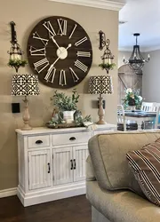 Wall clock for the kitchen in the interior
