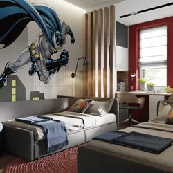 Bedroom design in a modern style photo for boys