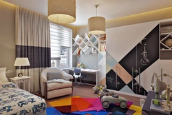 Bedroom design in a modern style photo for boys
