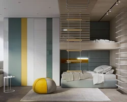 Bedroom design in a modern style photo for boys
