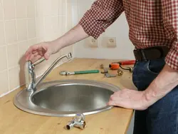 Kitchen photo installation of sink