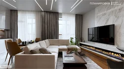 Interior light in the living room photo