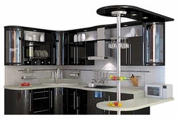 Kitchen set for a small kitchen with a bar photo