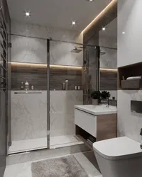 Bathroom design 6 sq m with corner bath