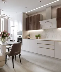 Straight light kitchen photo