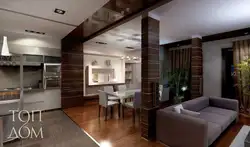 Разделяем кухню на кухню и гостиную фото