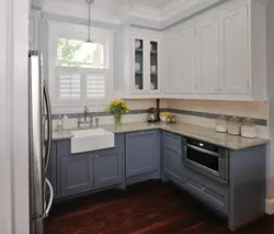 Kitchen design photo corner with window photo design