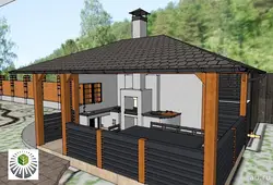 Summer Kitchen In The Country With A Barbecue Grill Photo