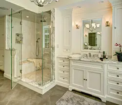 Bathroom design in Provence style